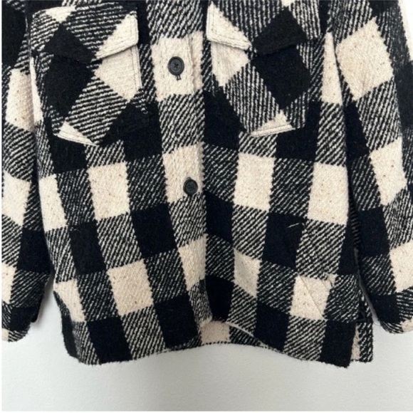 Nili Lotan Lenore Plaid Wool Barn Coat - Picture 7 of 12